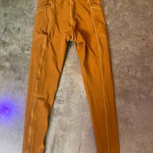 Orange Wolven Yoga Pants w Pockets - XS